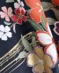 参列振袖[ロマンチックレトロ][小柄古典]黒×茶色・桜と波[身長164cmまで]No.400
